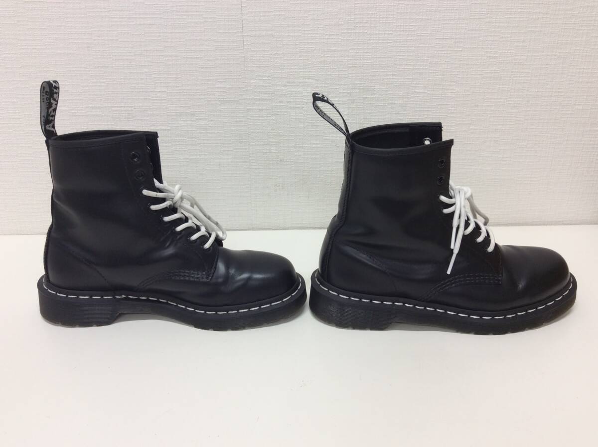 ■4297　中古品 Dr.Martens ドクターマーチン 1460WS 8ホールブーツ ホワイトステッチ UK6 靴 ファッション ブラック 黒