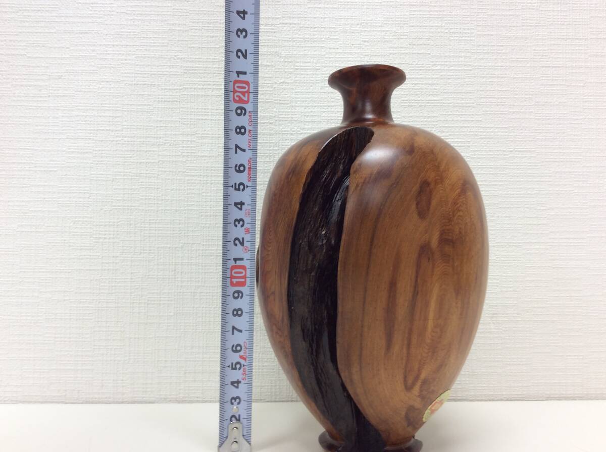■4954 屋久杉 花器 花瓶 アンティーク インテリア オシャレ 骨董 工芸 ※写真をご確認下さいの画像7
