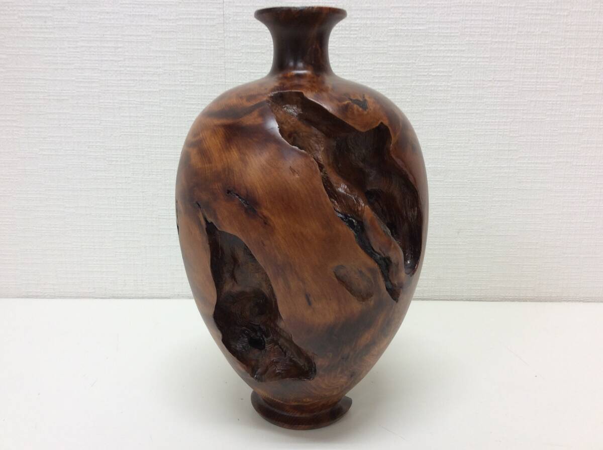■4954 屋久杉 花器 花瓶 アンティーク インテリア オシャレ 骨董 工芸 ※写真をご確認下さいの画像2