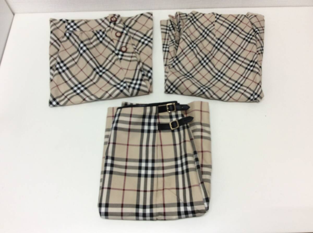 ■4762 BURBERRY バーバリー スカート 3点 ノバチェック BLUE LABEL ブルーレーベル レディース 綿100%の画像1