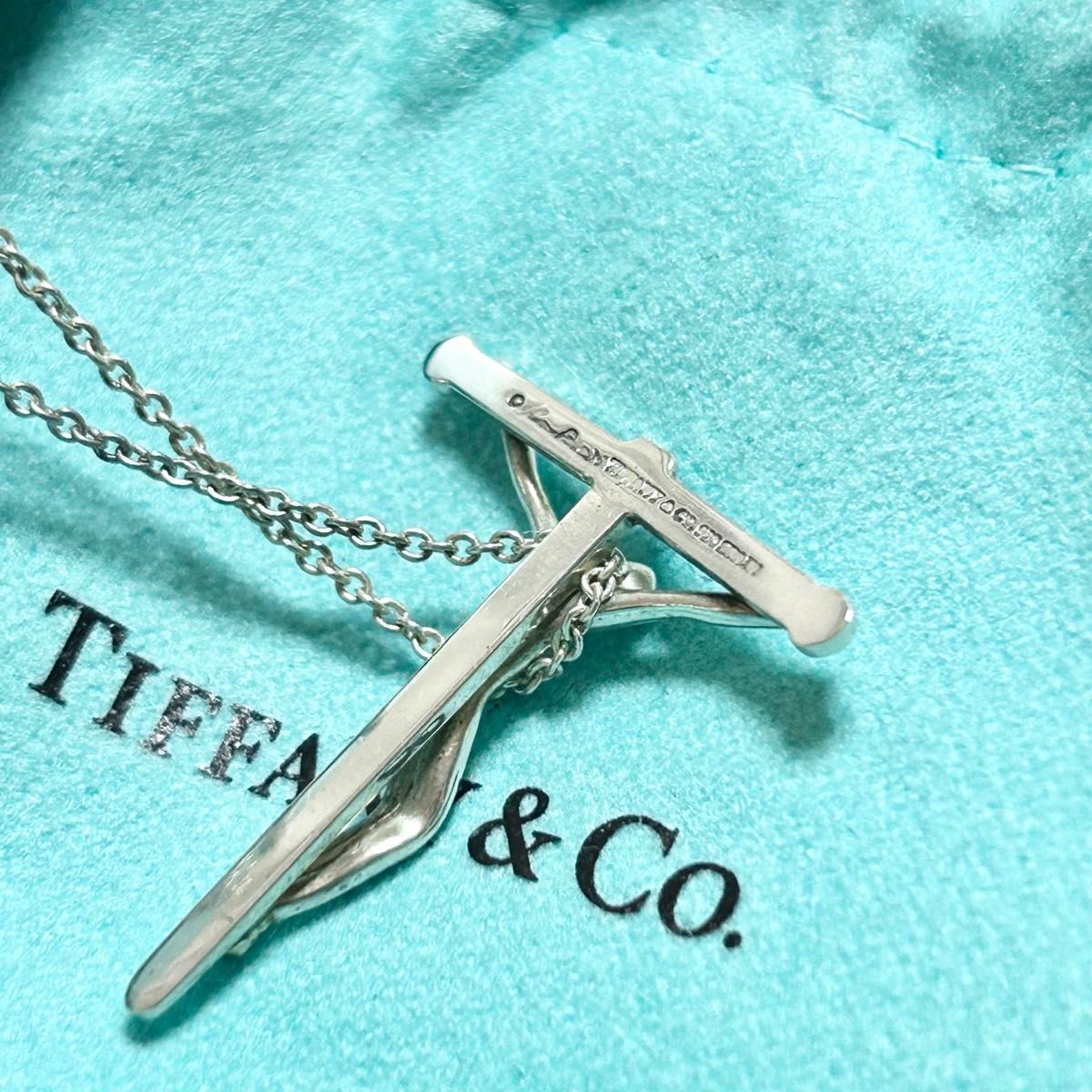 ティファニー　キリスト　ロザリオ　ネックレス　ペンダント　Tiffany シルバー　十字架　クロス　美品