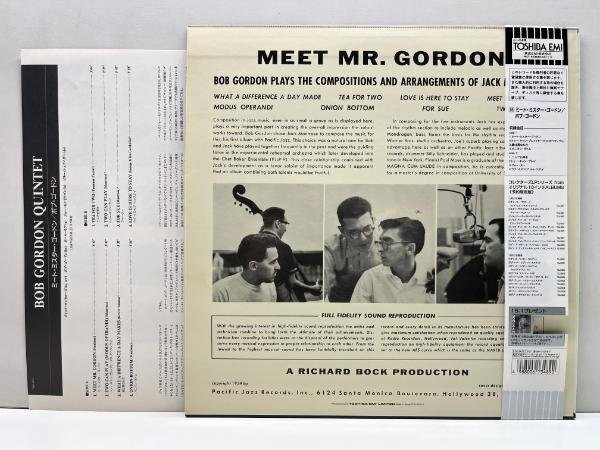 極美品【MONO】帯付き BOB GORDON Meet Mr. Gordon (Pacific Jazz 12) w/ Jack Montrose ボブ・ゴードン ミート・ミスター・ゴードン_画像2