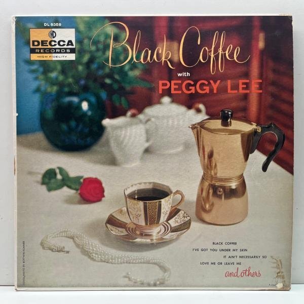 良好!! MONO US初期プレス PEGGY LEE Black Coffee (Decca) ペギー・リー LP ヴォーカルファン必携の名盤 '61年プレス 米 モノラル_画像1