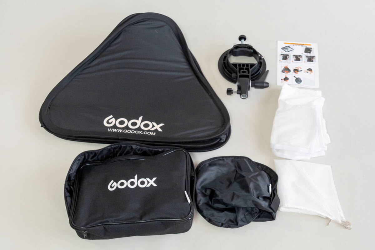 【ジャンク】GODOX ソフトボックス 60 x 60 cm S型ボーエンズマウントブラケット付の画像2