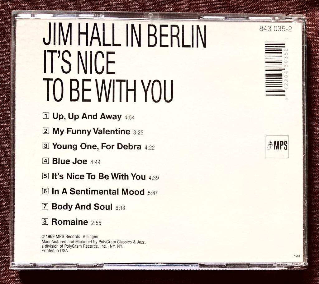 ジム・ホール/ジミー・ウッド/ダニエル・ユメール/ギター・トリオ/MPS/JIM HALL/JAZZ GUITAR TRIO/ジャズ・ギター巨匠/1969年_画像4