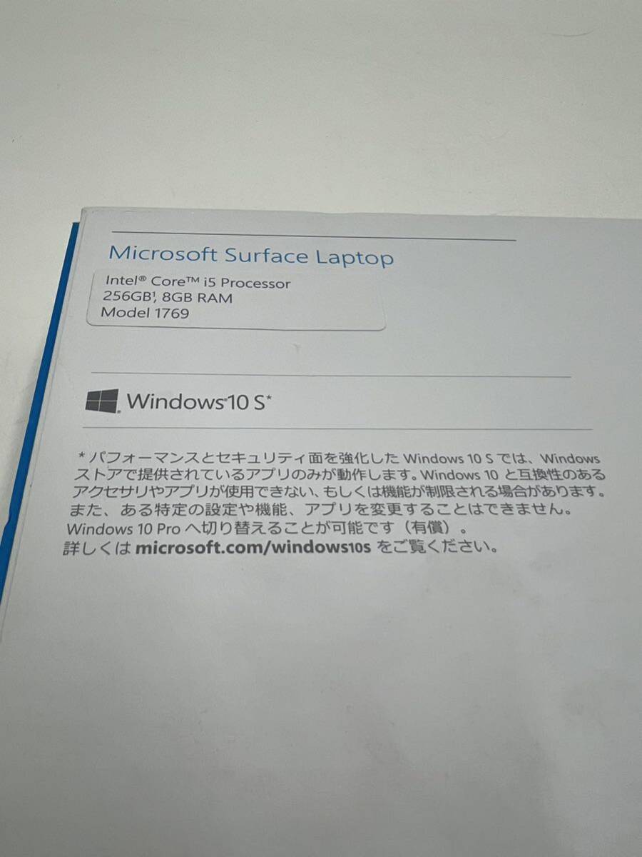 0 Microsoft Surface Laptop Microsoft laptop 258GB 8GB RAM Model 1769Windows10S