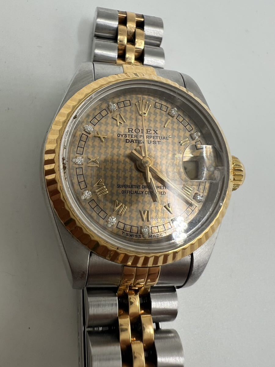 ☆ Rolex ロレックス 腕時計 自動巻き デイトジャスト レディース ゴールド シルバー 69173 L320913