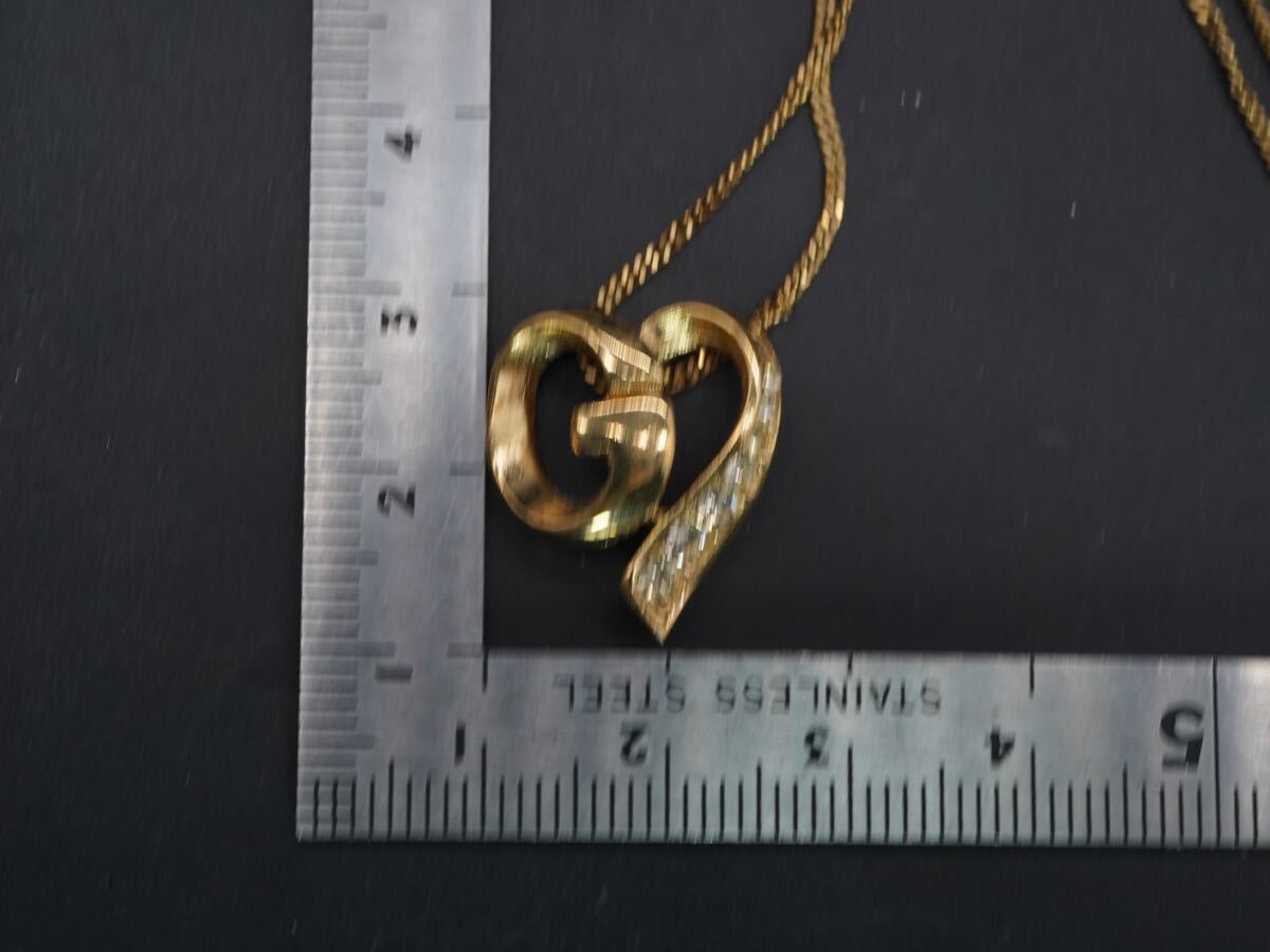 【584】GIVENCHY ジバンシー ジバンシィ ゴールドカラー ネックレス アクセサリー 長さ約38cm TIAの画像5