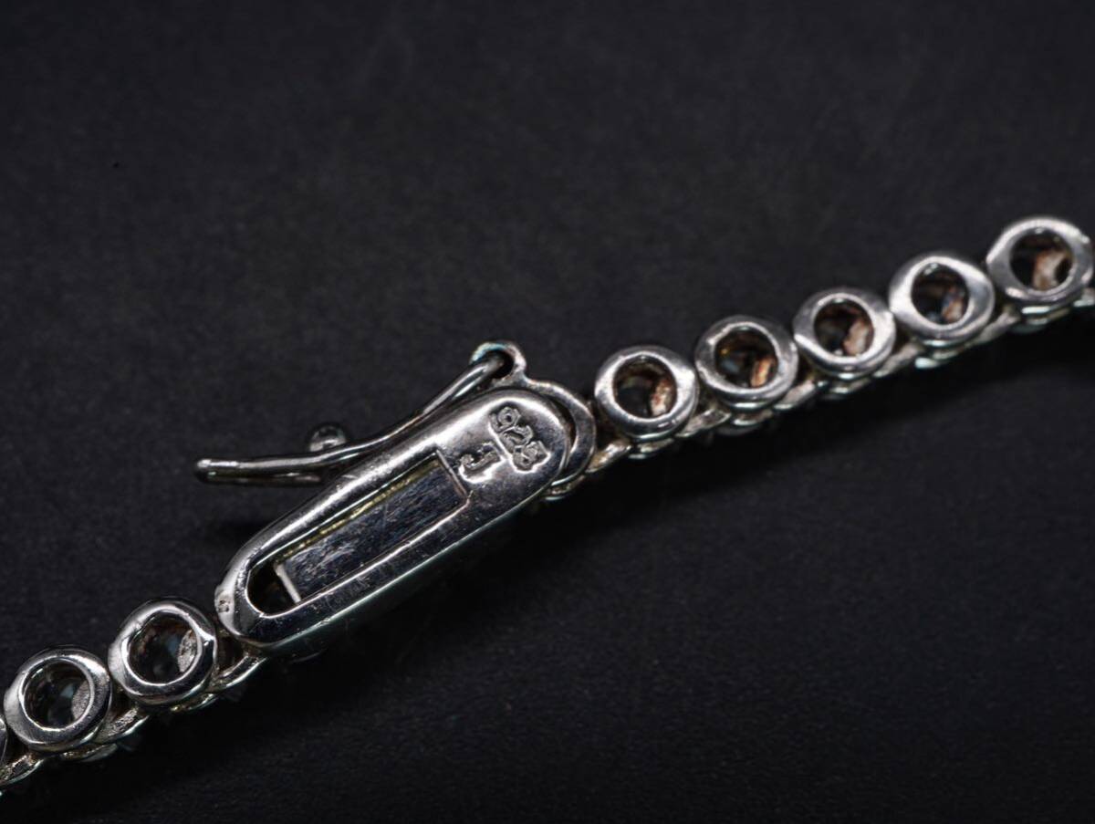 【1240】SILVER シルバー 925 cz キュービックジルコニア ネックレス アクセサリー 長さ約40cm TIAの画像4