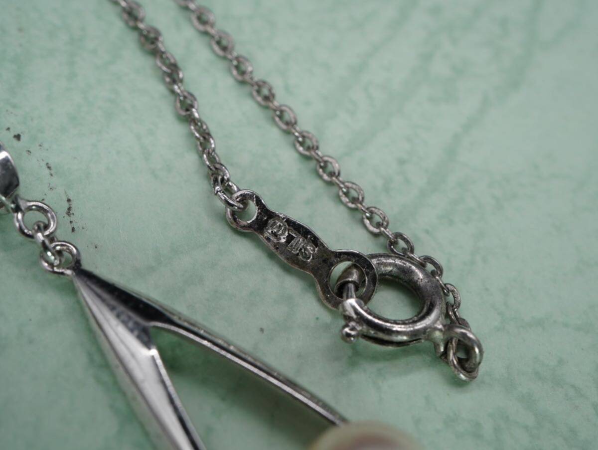 【1479】MIKIMOTO ミキモト 本真珠 パール SILVER シルバー ネックレス アクセサリー 長さ約40cm TIAの画像3