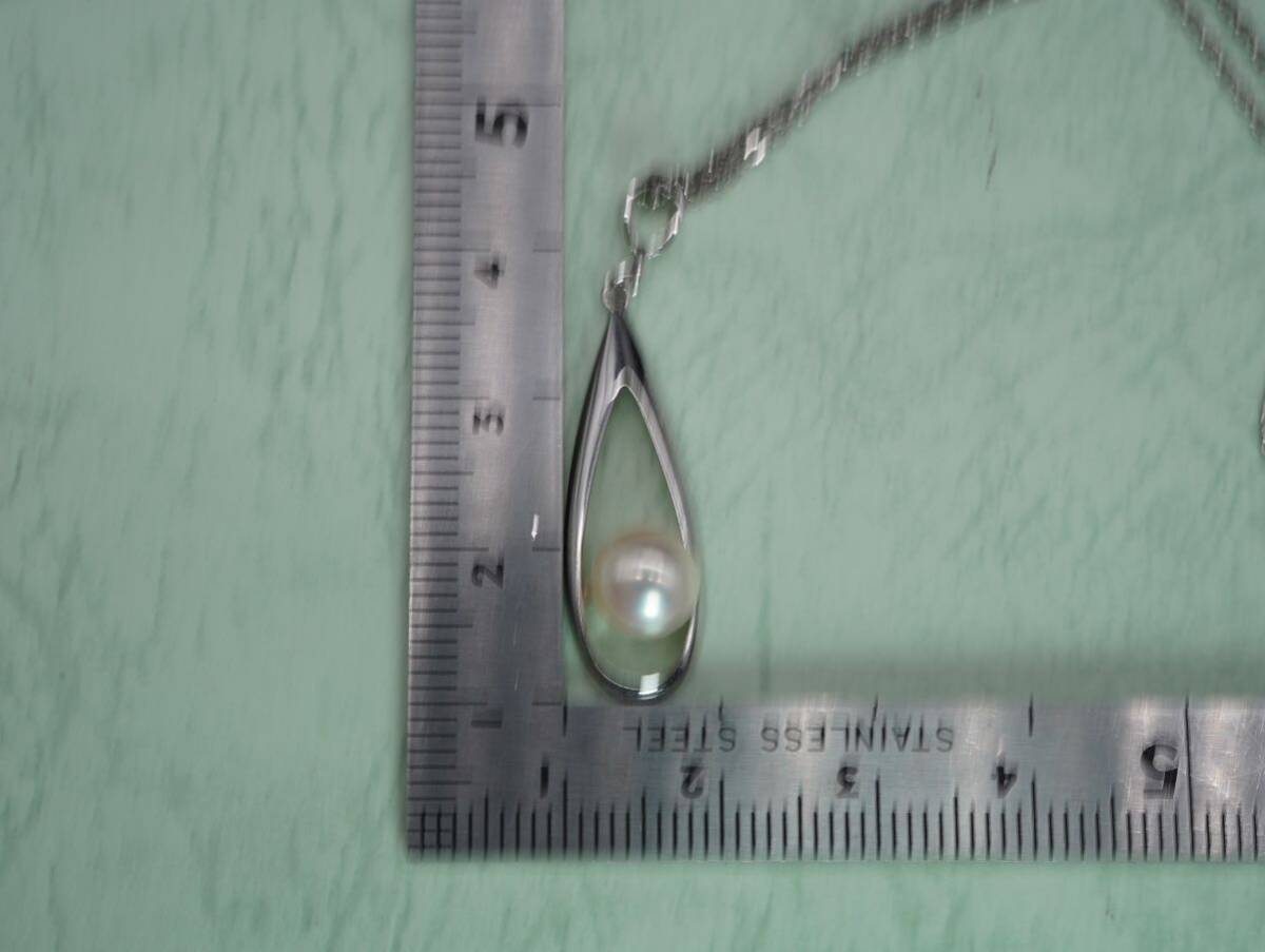【1479】MIKIMOTO ミキモト 本真珠 パール SILVER シルバー ネックレス アクセサリー 長さ約40cm TIAの画像7