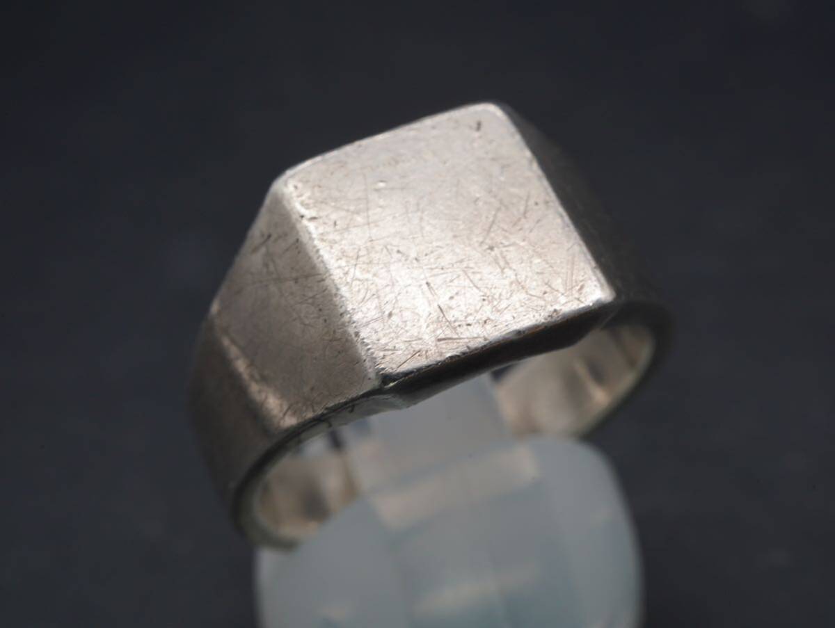 [1525]20 номер оригинальный серебряный SILVER серебряный печатка Vintage Vintage кольцо кольцо аксессуары TIA