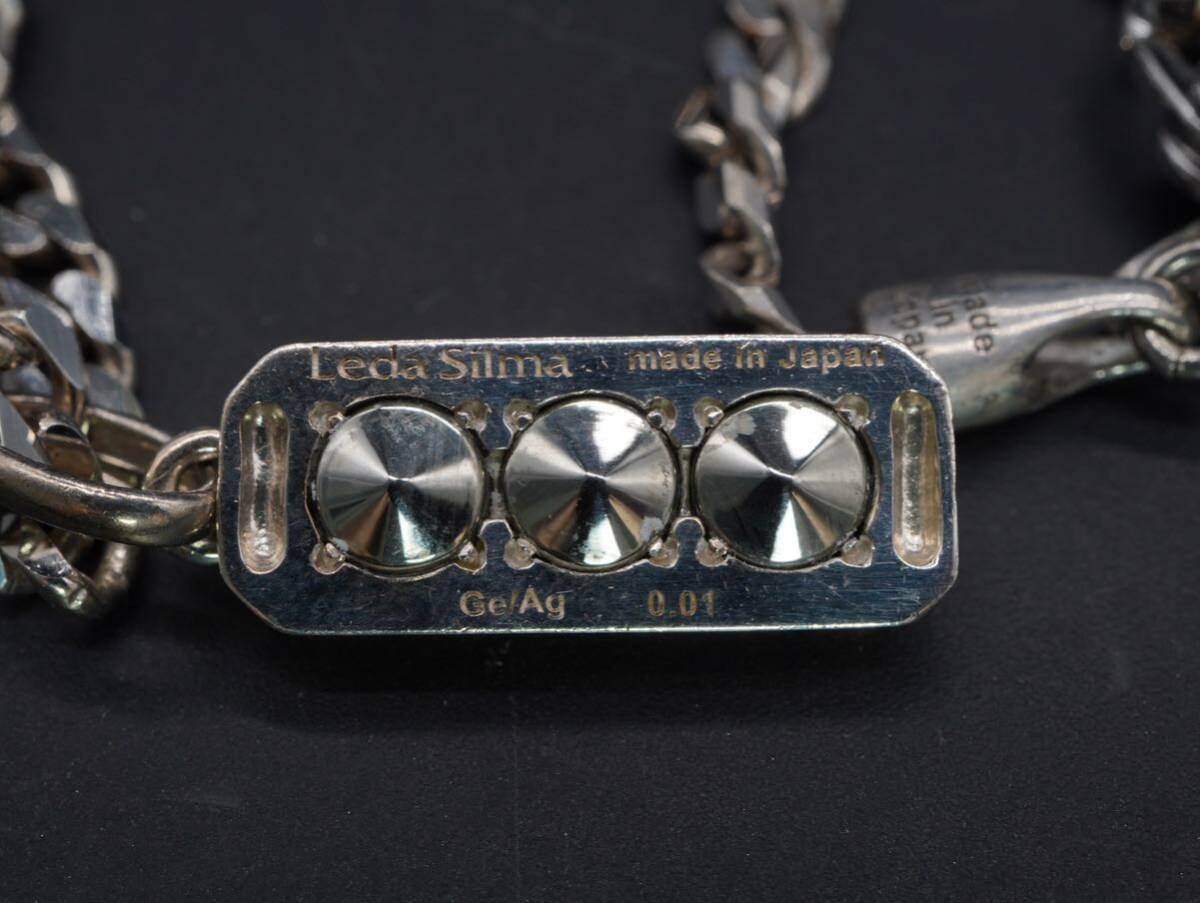 [1523]Leda SILMAreda sill maSILVER silver germanium necklace diamond attaching accessory length approximately 48cm +7cm TIA