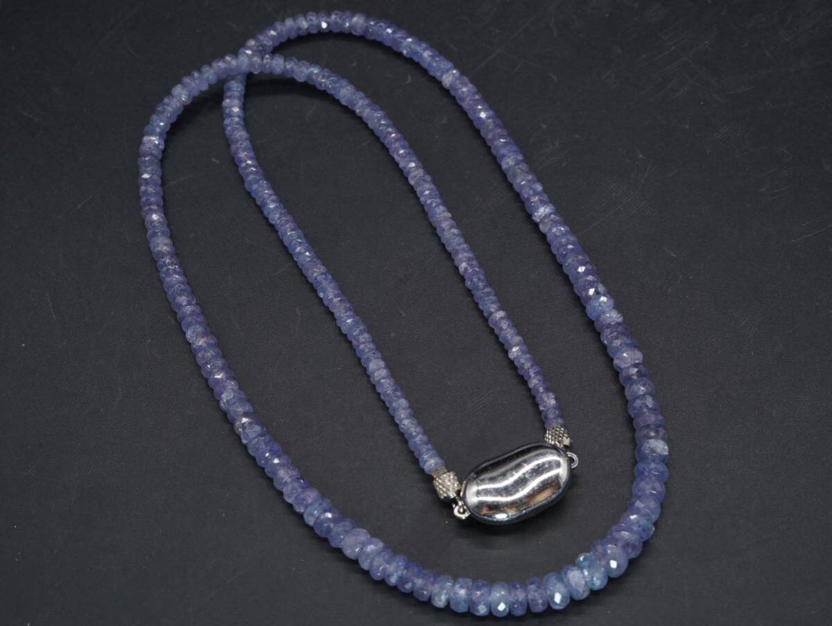 [35] tanzanite SILVER necklace length approximately 46cm natural stone color stone silver TIA