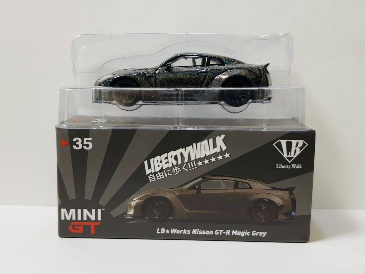 【個人保管品】MINI GT TSM LB★WORKS 日産 GT-R R35 タイプ1 リアウイング バージョン2 マジックグレイ 中国限定 Nissan GT-R レア_画像1