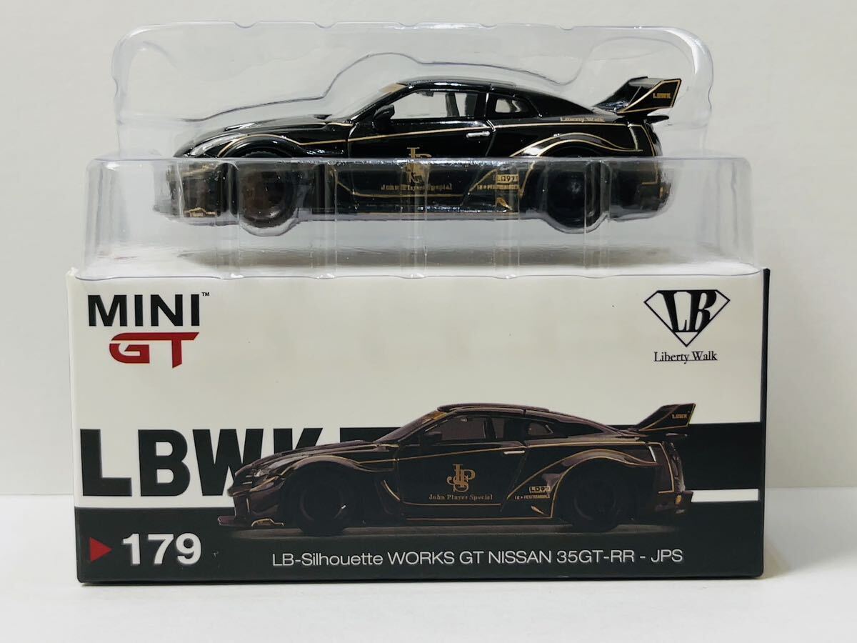 【個人保管品】TSM MINI GT 1/64 LB-Silhouette WORKS GT NISSAN 35GT-RR Ver.1 JPS 右ハンドル(LHD)LBWK リバティウォークの画像1