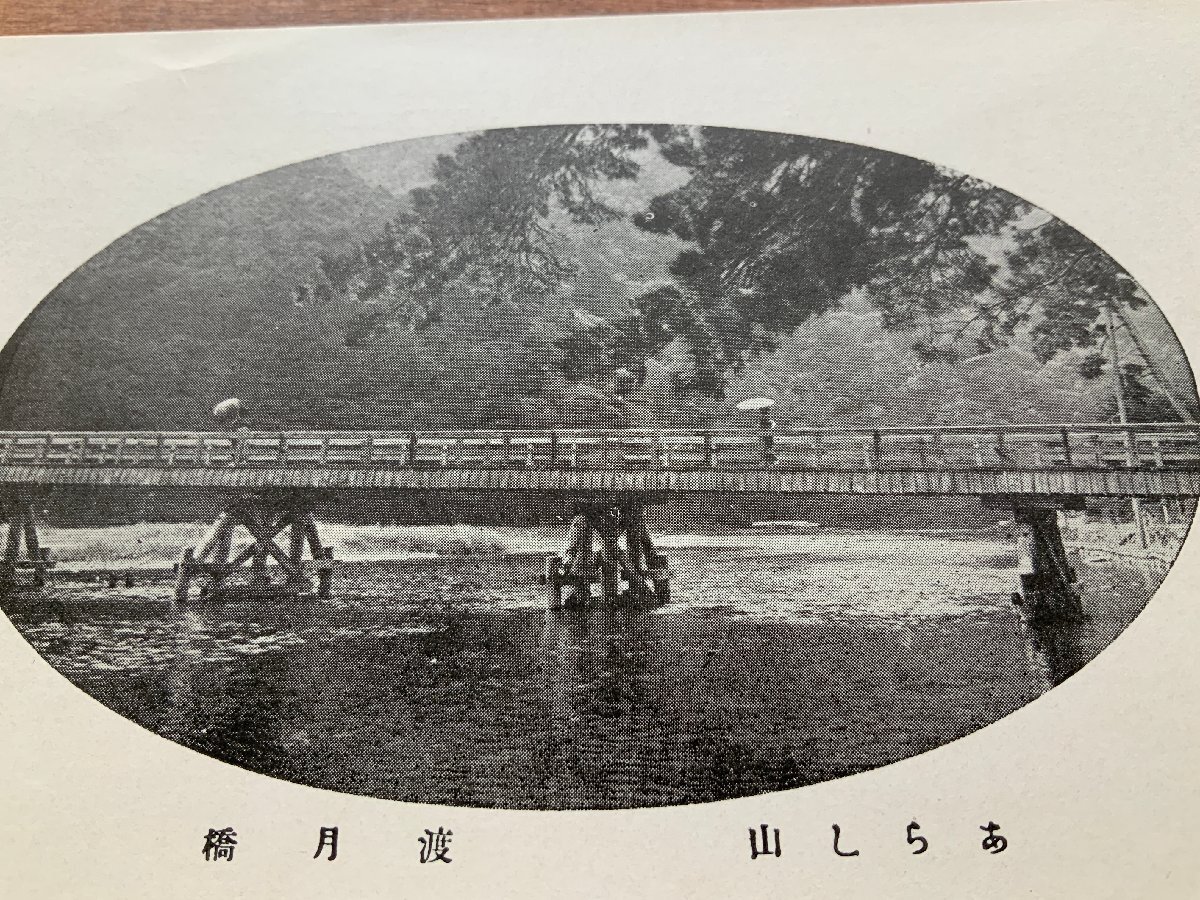 VV-1867 ■送料込■ 京都府 嵐山風景 あらし山 渡月橋 女性 和傘 橋 人 川 河川 河原 自然 風景 レトロ 絵葉書 古葉書 写真 古写真/くNAら_画像4