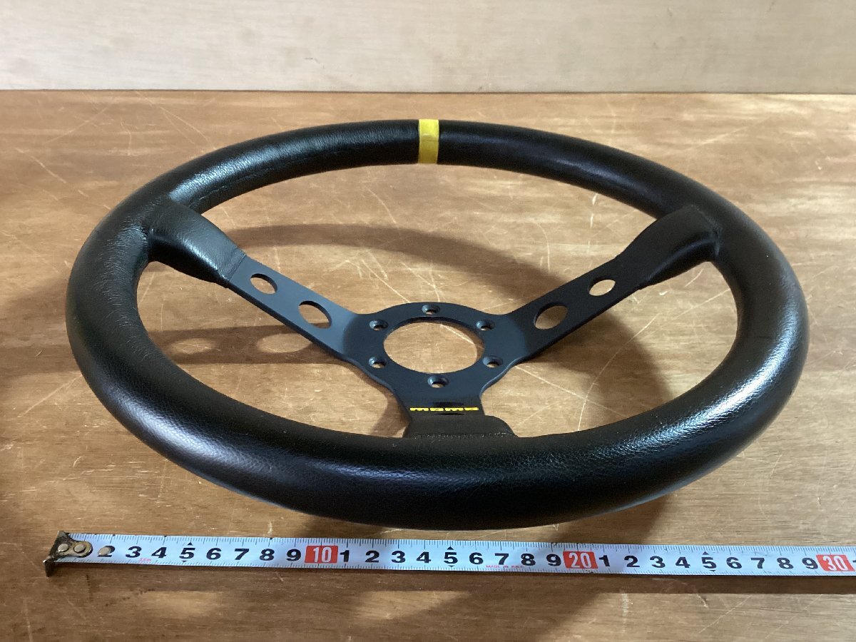 TT-2263 # including carriage # MOMO "Momo" steering wheel leather winding handle car automobile parts parts 4371D 924g /.GO.