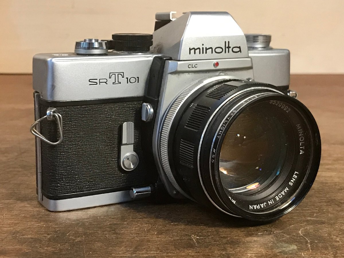 SS-3608■送料込■minolta SR T 101 一眼レフカメラ フィルムカメラ 1001g●ジャンク扱い●レンズに曇りあり/くATら_画像1