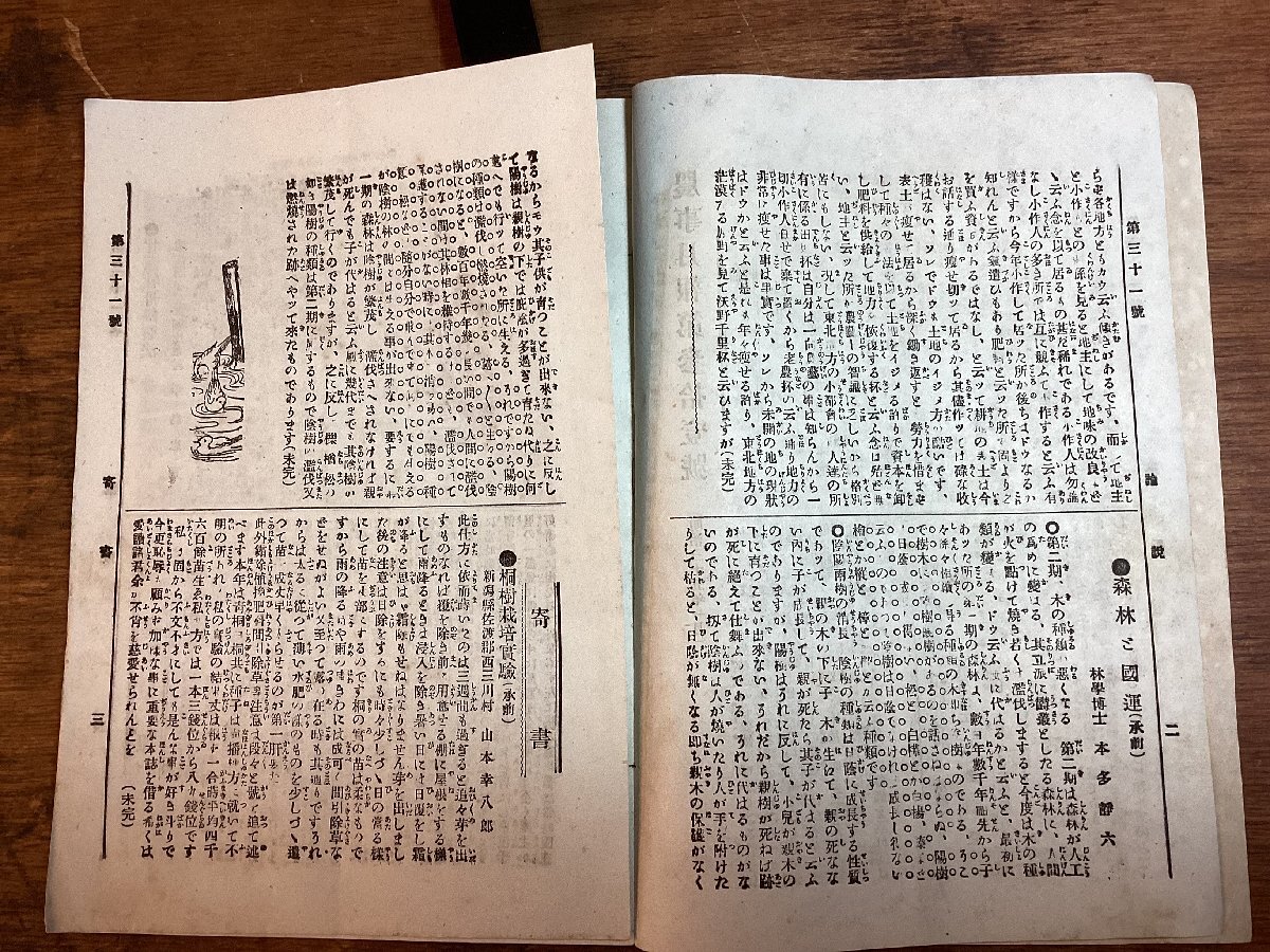 LL-7592■送料込■ 農事 月報 1902年 1月 農業 農科 農学 野菜 果樹 養鶏 耕牧 印刷物 /くFUら