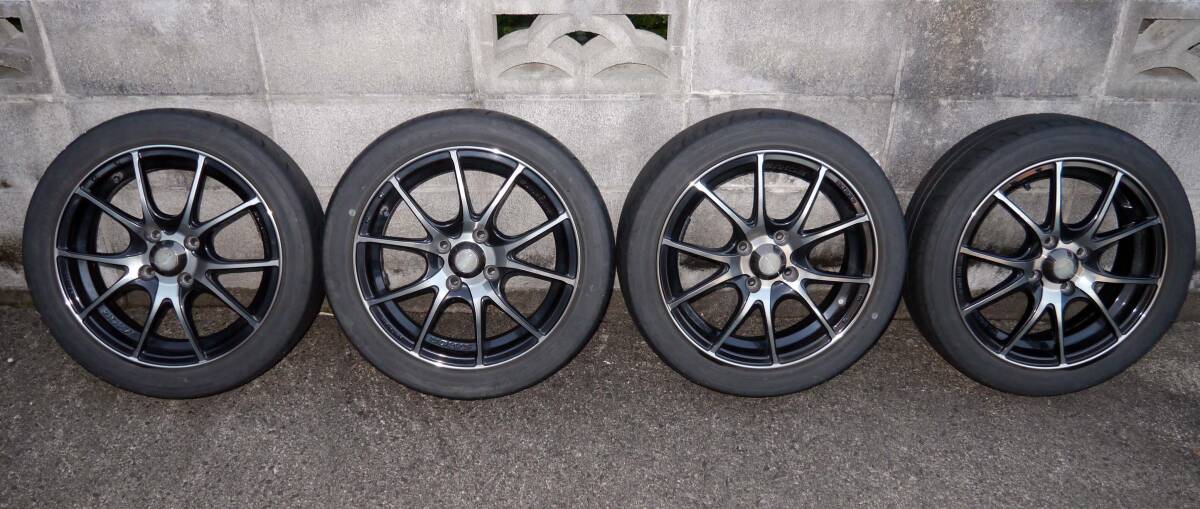 WedsSport ウェッズスポーツ SA-10R 5.0J-15 +45 4H100 ＋ ダンロップ DIREZZA ZIII ディレッツァ Z3 165/50R15 73V 中古ですの画像1