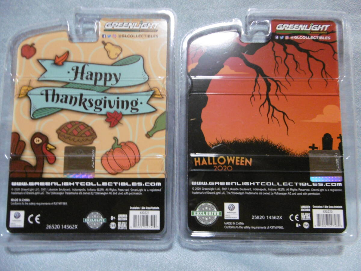 未開封未使用品 GREENLiGHT グリーンライト Happy Thanksgiving VOLKSWAGEN PANEL VAN & HALLOWEEN 2020 VOLKSWAGEN PANEL BUS 2台組の画像10