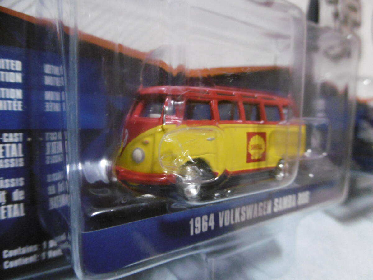 未開封未使用品 GREENLiGHT グリーンライト CLUB V-DUB 1964 VOLKSWAGEN SAMBA BUS PANAM & SHELL 2台組の画像4