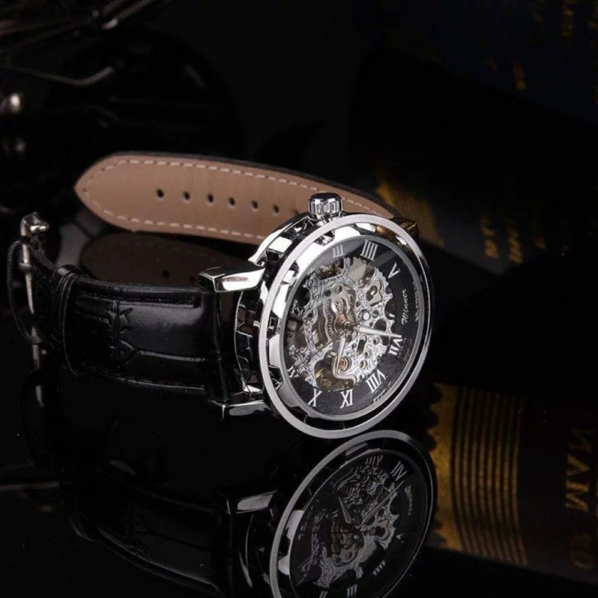 純正新品　WINNER フル スケルトン 腕時計 シルバーフェイス wn.2