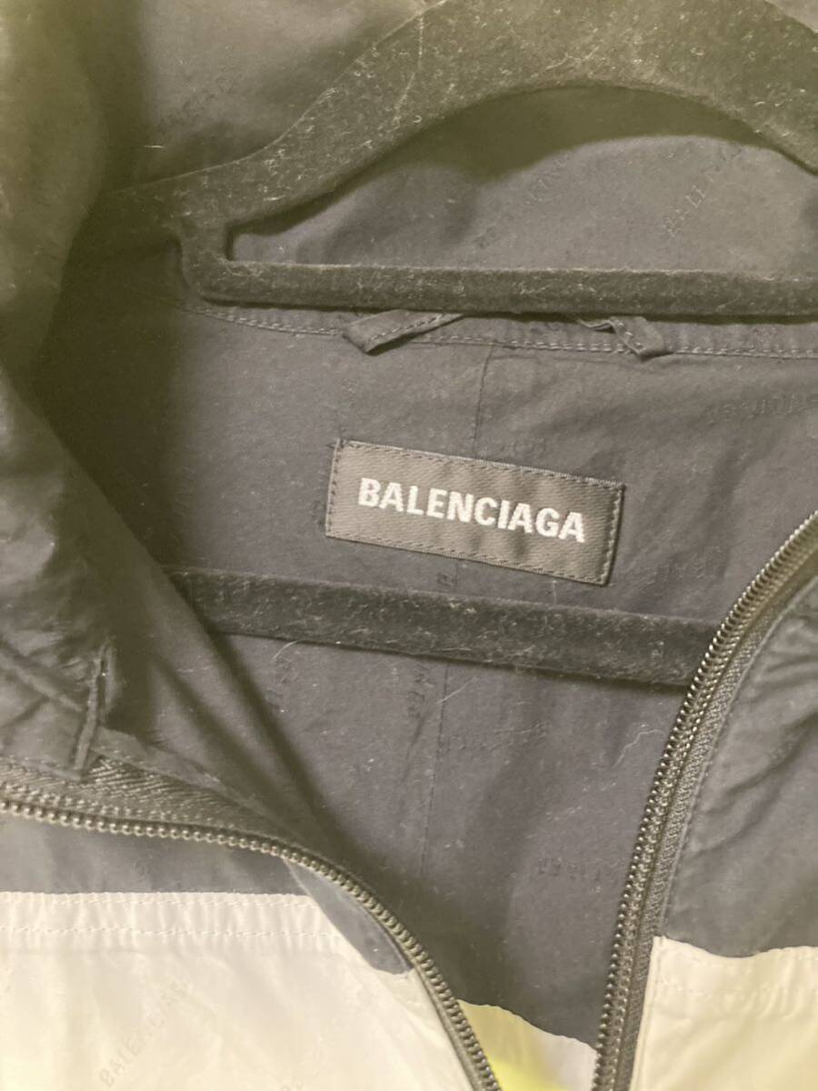 希少 美品 BALENCIAGA バレンシアガ ジップアップ ジャケット ホワイト×ブラック サイズ46 _画像6