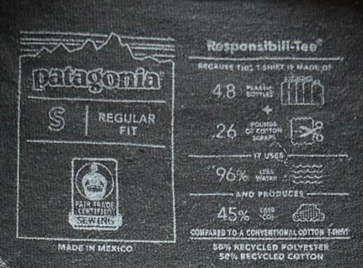 【美品】patagonia パタゴニア レスポンシブル Tシャツ ブラック サイズS_画像4