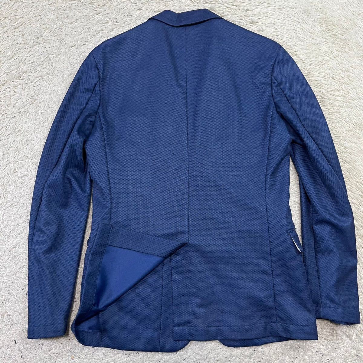 カルバンクライン【鮮やかな色味】Calvin Klein スーツ セットアップ テーラードジャケット リネン 麻 ブルー 青の画像8