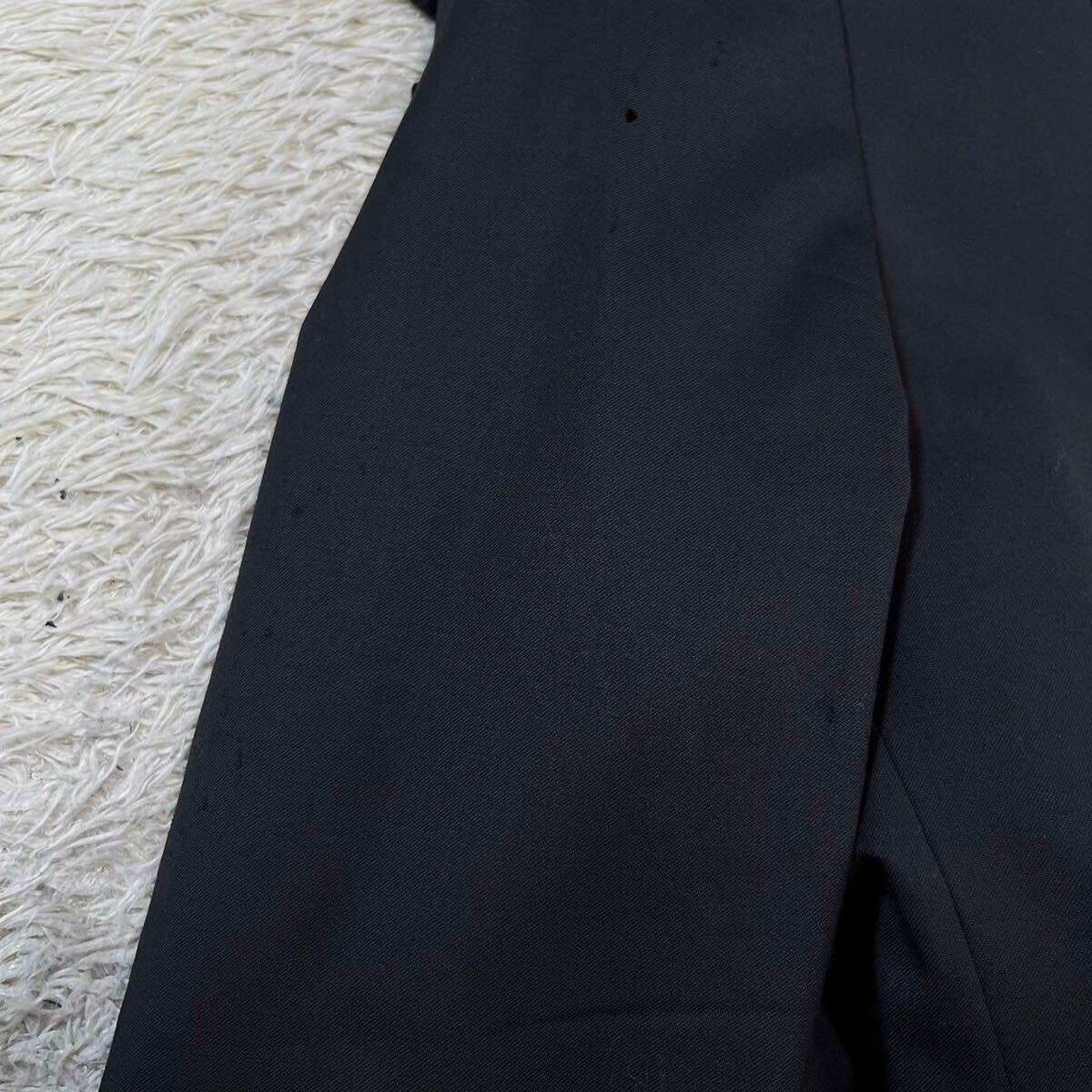 超希少サイズ！ヒューゴボス グアベロ Super120's【最高級の逸品】HUGO BOSS スーツ セットアップ テーラードジャケット ブラック 2XLの画像10