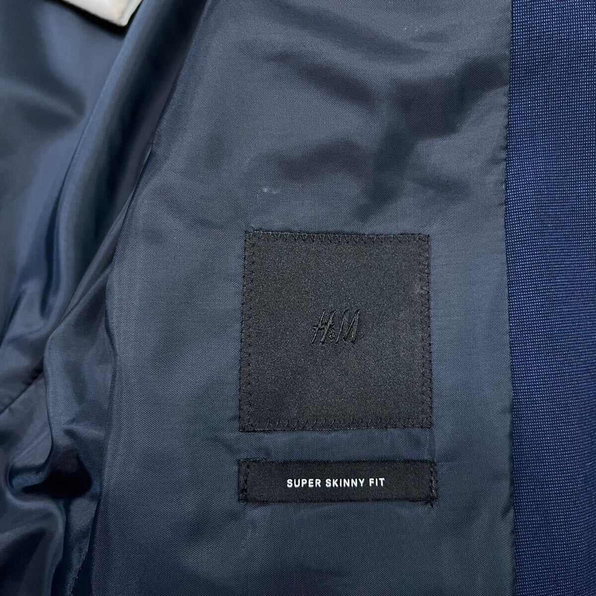 エイチアンドエム【鮮やかなブルー】H&M スーツ　セットアップ　テーラードジャケット　ブルー　青　M位_画像6