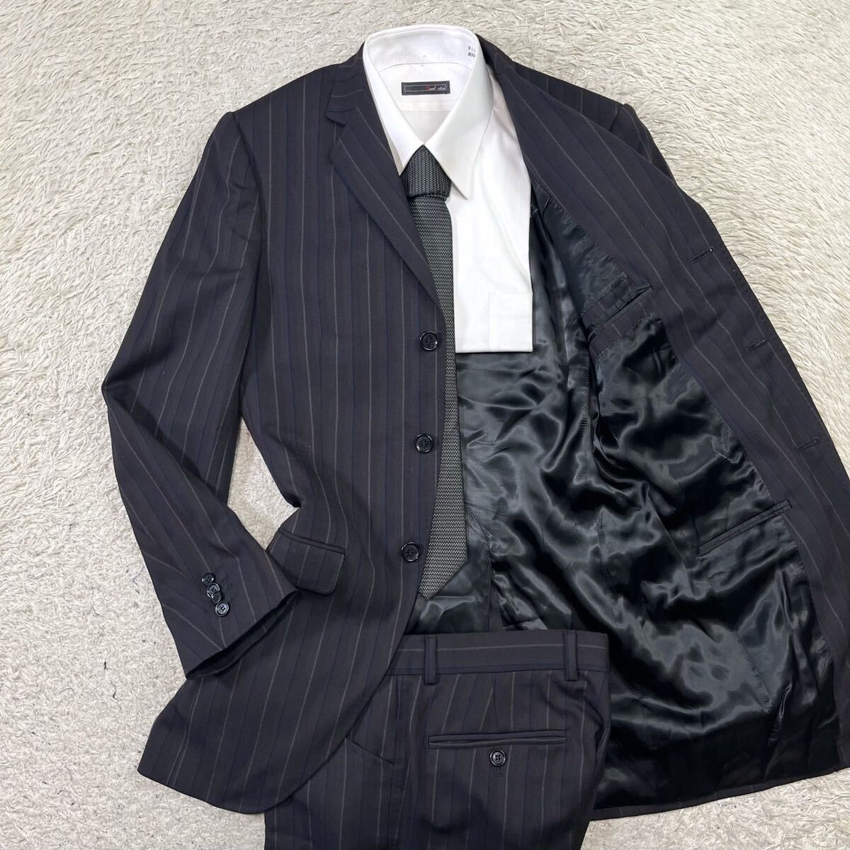  Dolce and Gabbana Dolce&Gabbana [.. высшее ]DOLCH&GABBANA костюм выставить tailored jacket полоса угольно-серый 