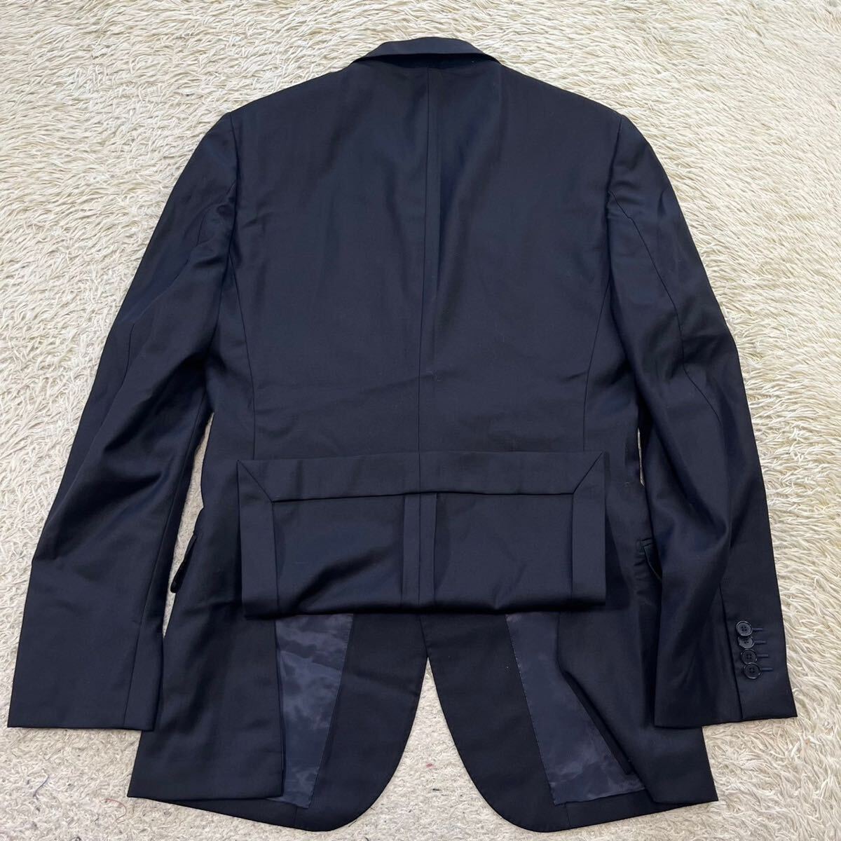 シップス ロロピアーナ Super130's【贅の極】SHIPS Loro Piana スーツ セットアップ テーラードジャケット ネイビー 濃紺の画像8