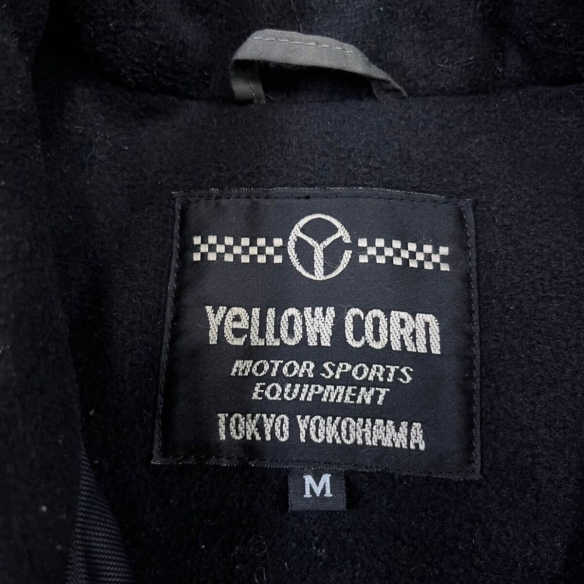 イエローコーン【人気の一着】yellow corn ライダース　ジャケット　ライディングジャケット　ブラック　黒　M_画像5