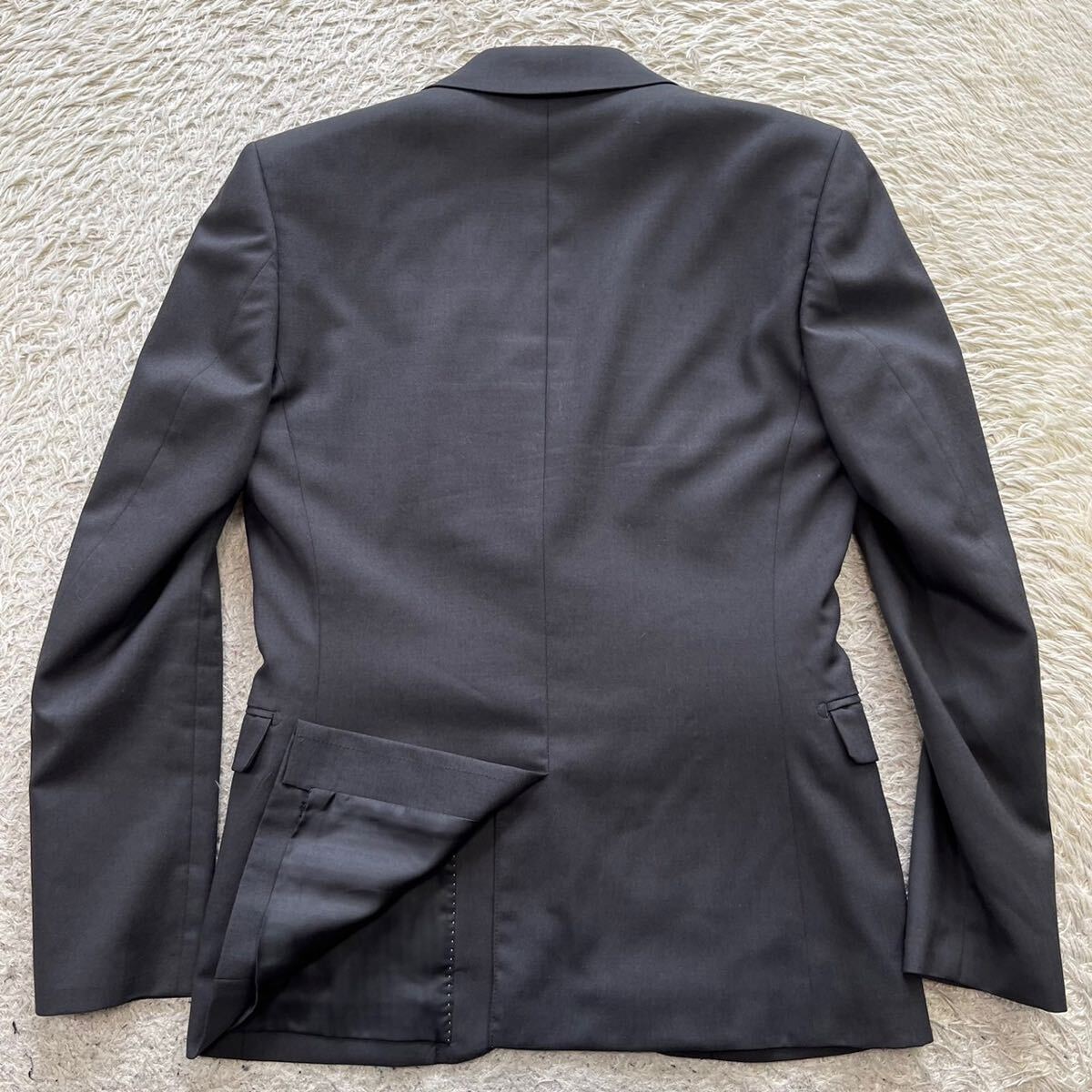 テットオム【溢れる高級感】TETE HOMME スーツ　セットアップ　テーラードジャケット　グレー　M位_画像9