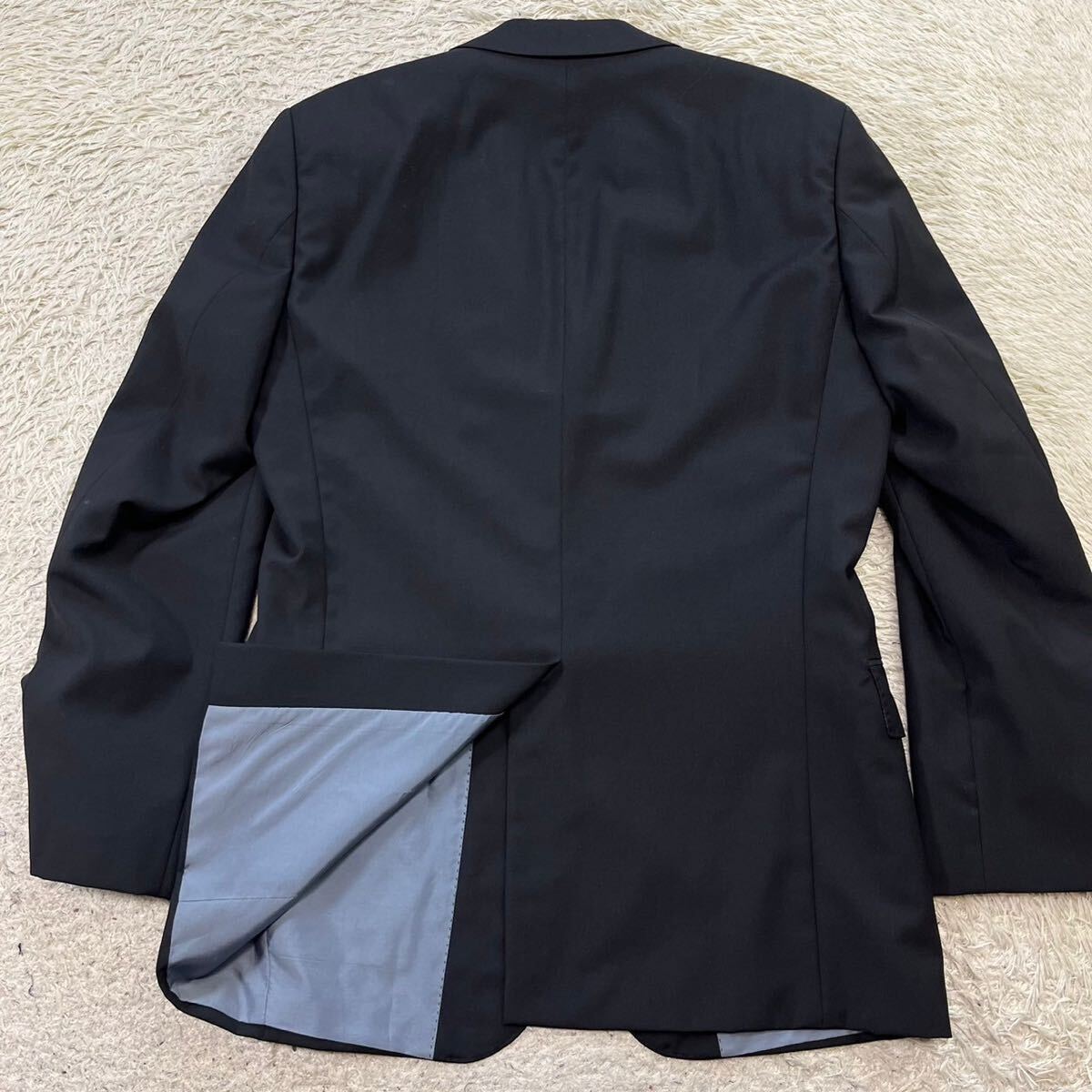 ヒューゴボス【最高級の逸品】HUGO BOSS スーツ セットアップ テーラードジャケット ブラック 黒 M位の画像10