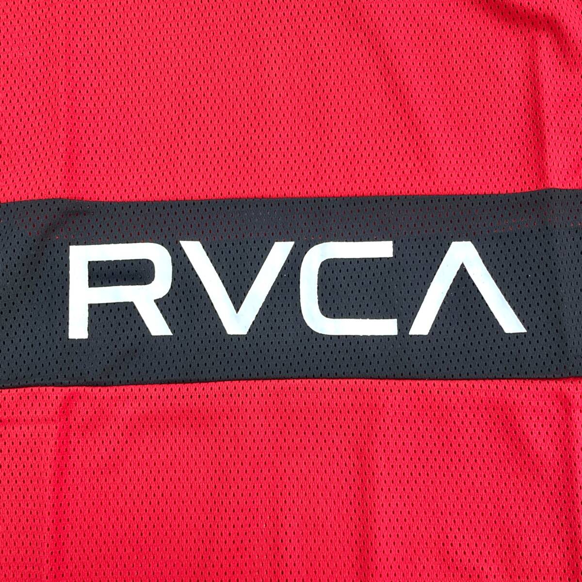 179RVCA ルーカ トップス メッシュ ロゴ Tシャツ AJ041-311 半袖 メンズ ユニセックス レッド S_画像6