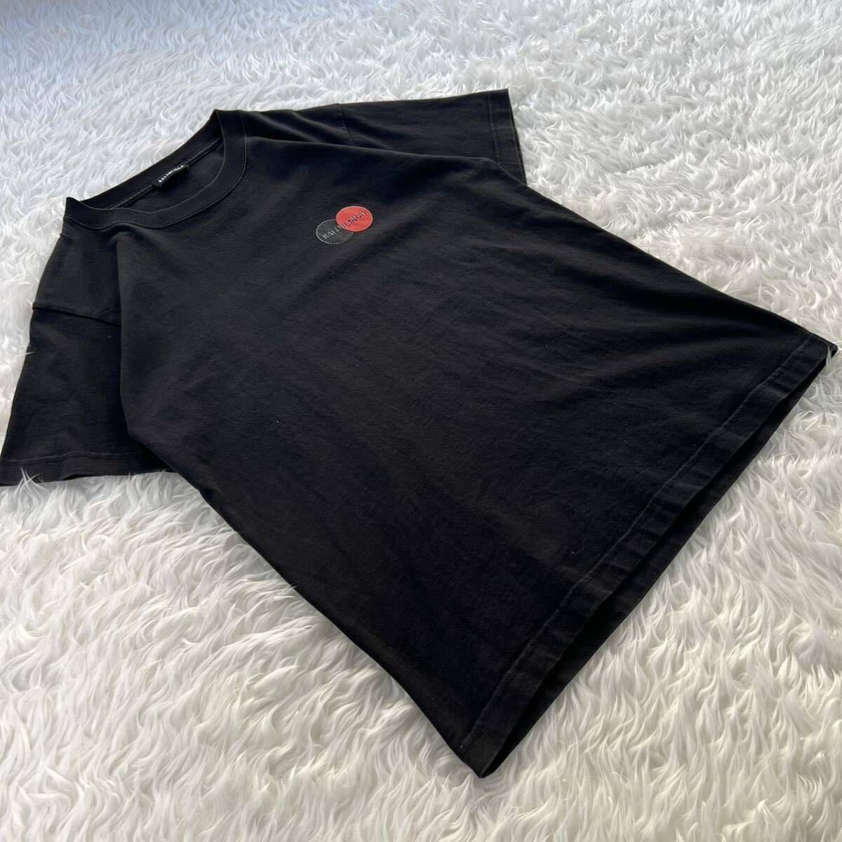 【BALENCIAGA】バレンシアガ マスターカード プリント ロゴ 半袖 Tシャツ tシャツ ブラック黒 カットソー の画像3