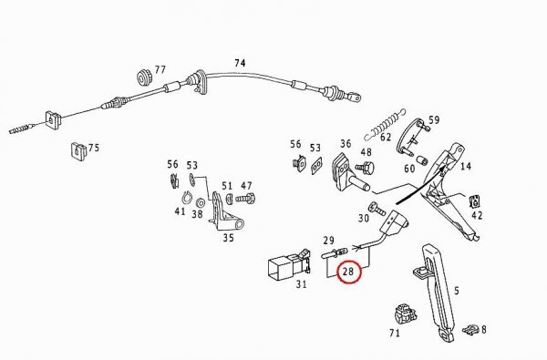 ★W124 R129 W140 W202 W210 純正 アクセルペダルASRスイッチ 1405450114_画像3