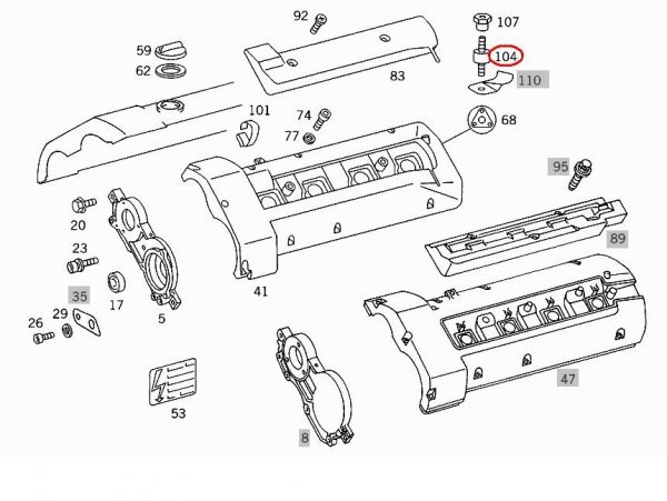 ★W124 500E R129 SL500 W140 S500他 純正 エアクリマウント2個セット 1039880111の画像2