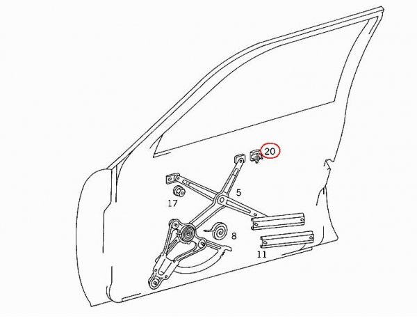 W124 W126 W140 W201 純正 パワーウインドウスライドジョー 1267200042_画像5