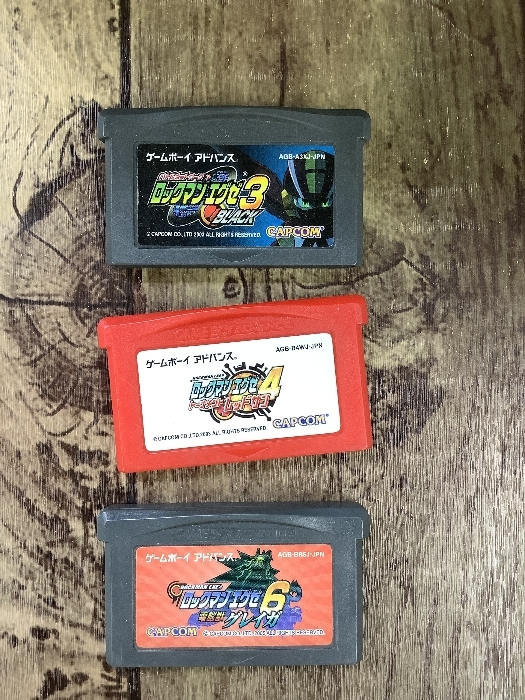 E1a ゲームボーイアドバンス ソフト ロックマンエグゼ 3 ブラック レッドサン 4 グレイガ 6 まとめ 現状品_画像1