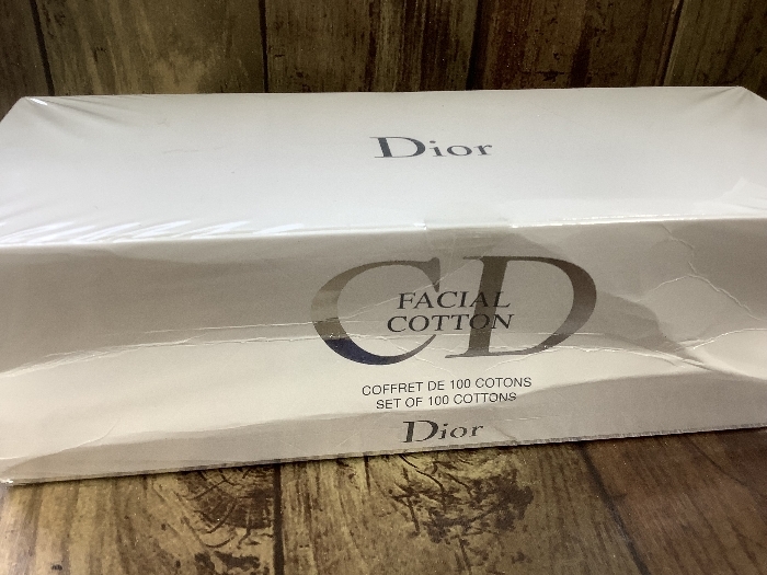 C2k 未開封保管品 Dior ディオール コットン ノベルティー フェイシャルコットン 絹100％ 現状品_画像2