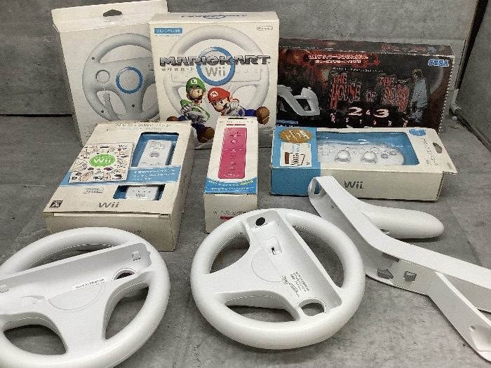 B3a Wii 周辺機器 まとめ売り 箱付き ゲーム テレビゲーム コントローラ ハンドル ザッパー 現状品の画像1