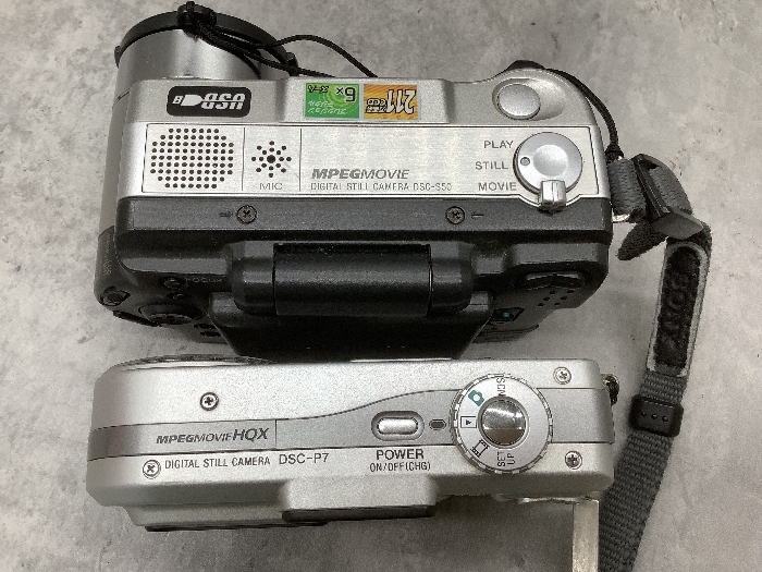 F3d SONY ソニー Cyber-shot サイバーショット DSC-S50 DSC-P7 デジタルカメラ コンデジ シルバー ２個セット 現状品_画像5