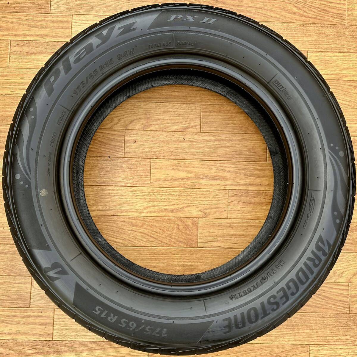 BRIDGESTONE playz PXII 2022年製 175/65R15 4本セット★ヤリス アクア スペイド ポルテ ヴィッツ フィット スイフト キューブ ノート等に_画像5