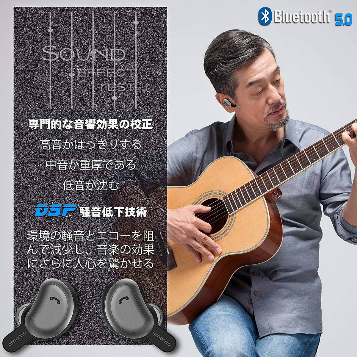 40 ★おすすめ商品★ Bluetooth イヤホン 両耳通話対応Hi-Fi 高音質 ノイズキャンセリング マイク内蔵 iPhone & Android適用 左右分離型