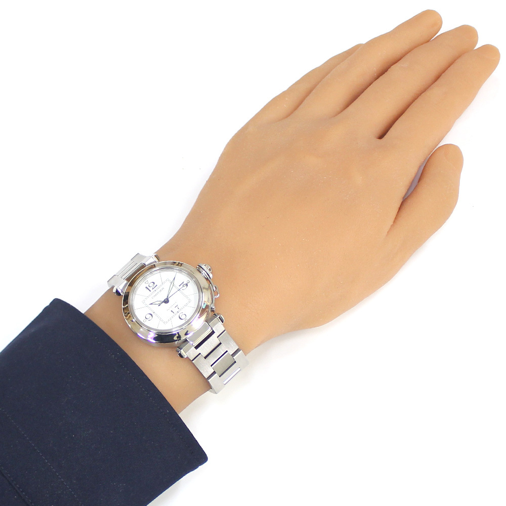 カルティエ パシャC ビッグデイト 腕時計 時計 ステンレススチール 2475 自動巻き ユニセックス 1年保証 CARTIER 中古 美品_画像2